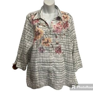 Alfred Dunner Floral top.  Size XL